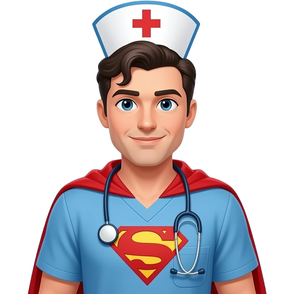 superhero male nurse emoji