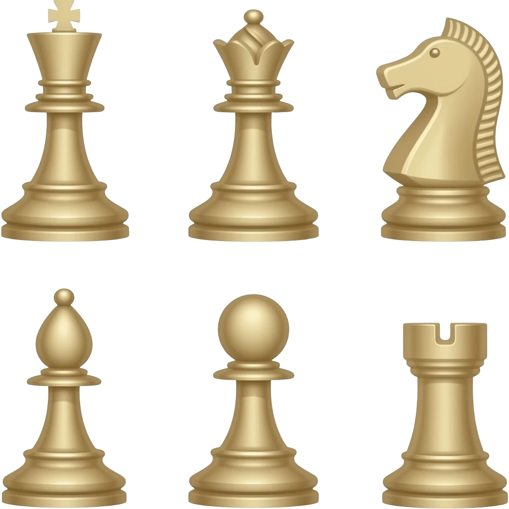 pawn, knight, Bishop, Rook chess pieces emoji