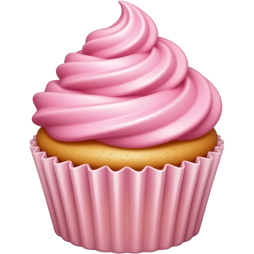 Cupcake with pink icing emoji