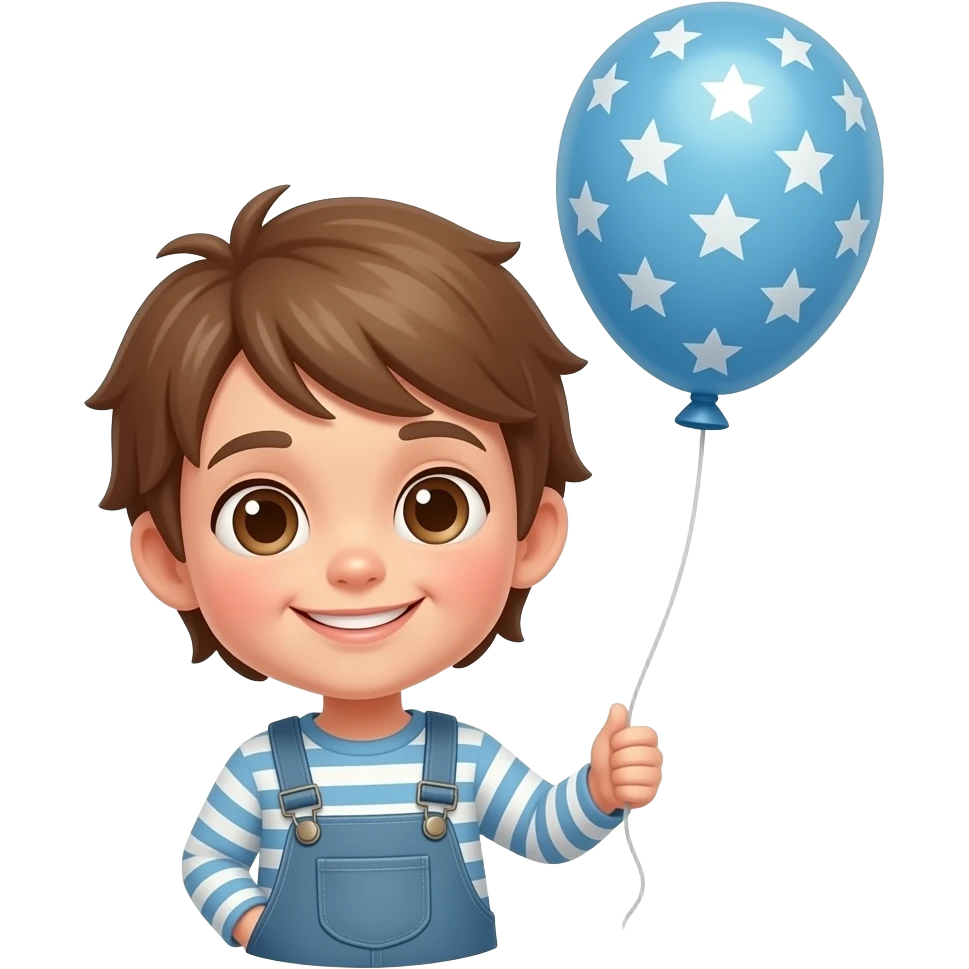 child with a balloon emoji