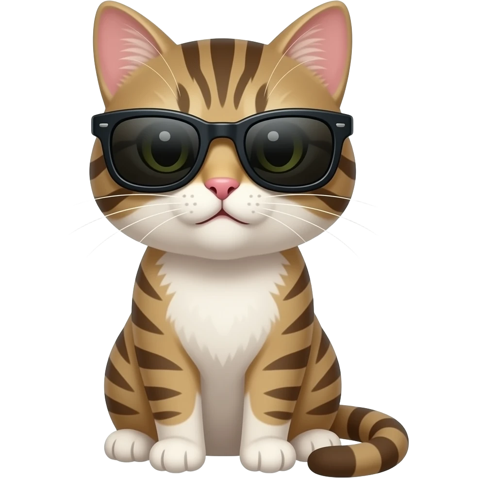 Cat wearing sunglasses emoji