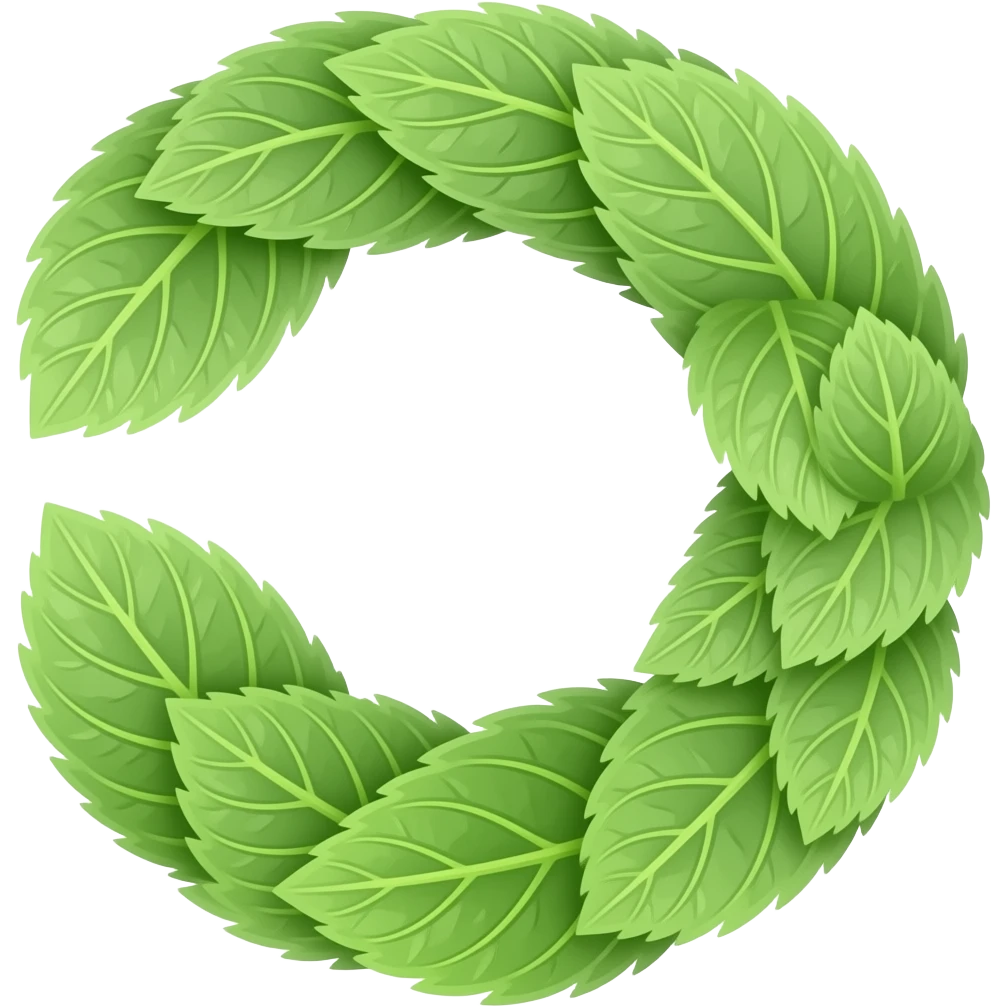 mint leaf cat tail emoji