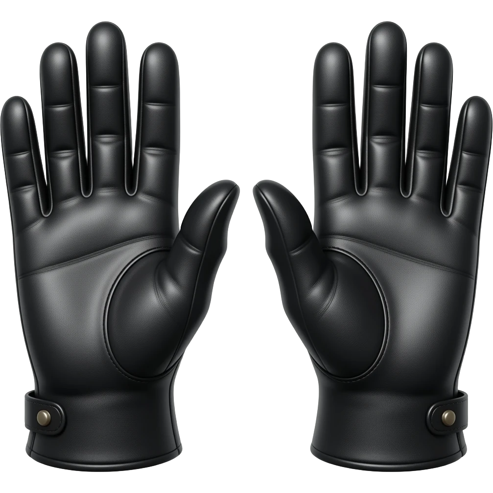 Create a black leather gloves emoji emoji