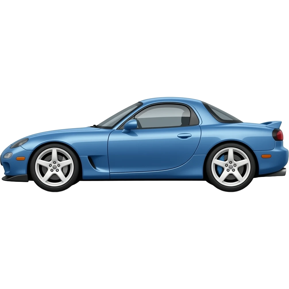 A little that blue Mazda Rx7 with white rims with the word Velocity underneath it emoji