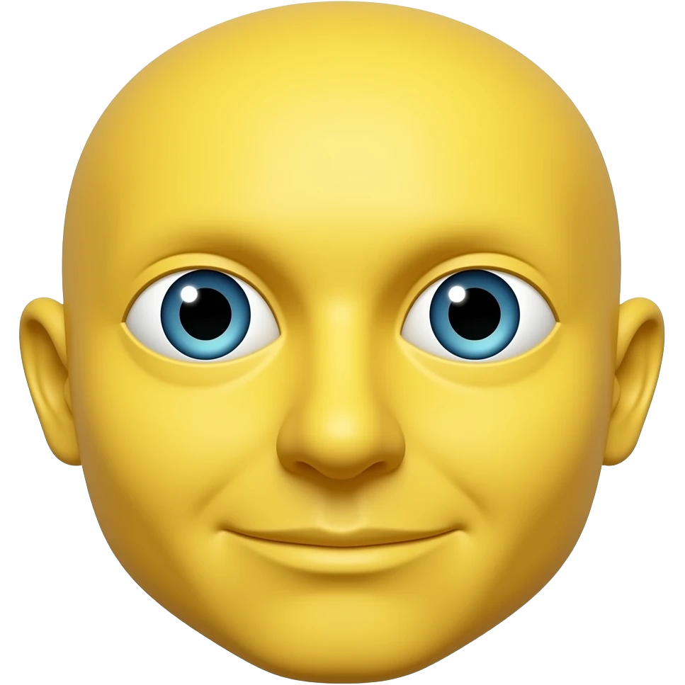 Both eyes looking at the nose eyed yellow emoji emoji