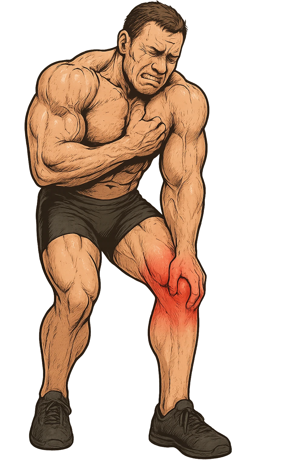 BODYBUILDER CHE HA DOLORI AI LEGAMENTI, SI è INFORTUNATO CON L'ALLENAMENTO emoji