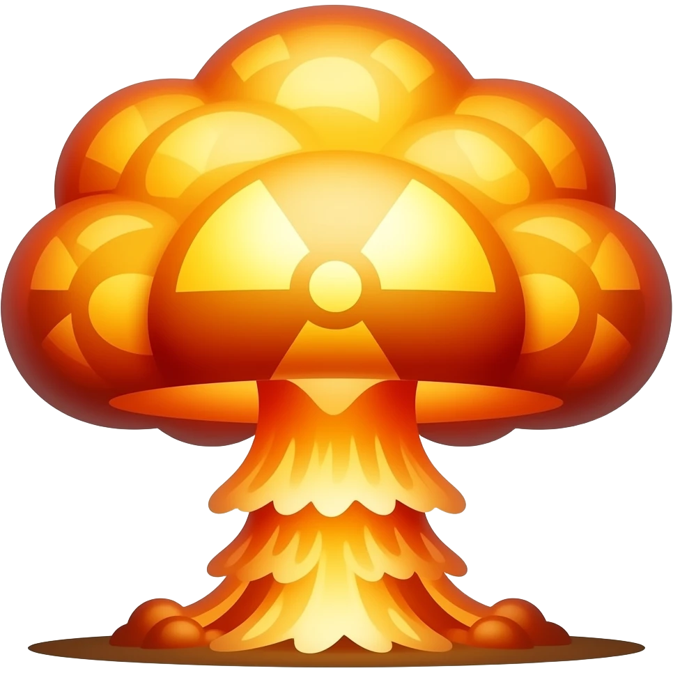 Mushroom cloud explosion emoji