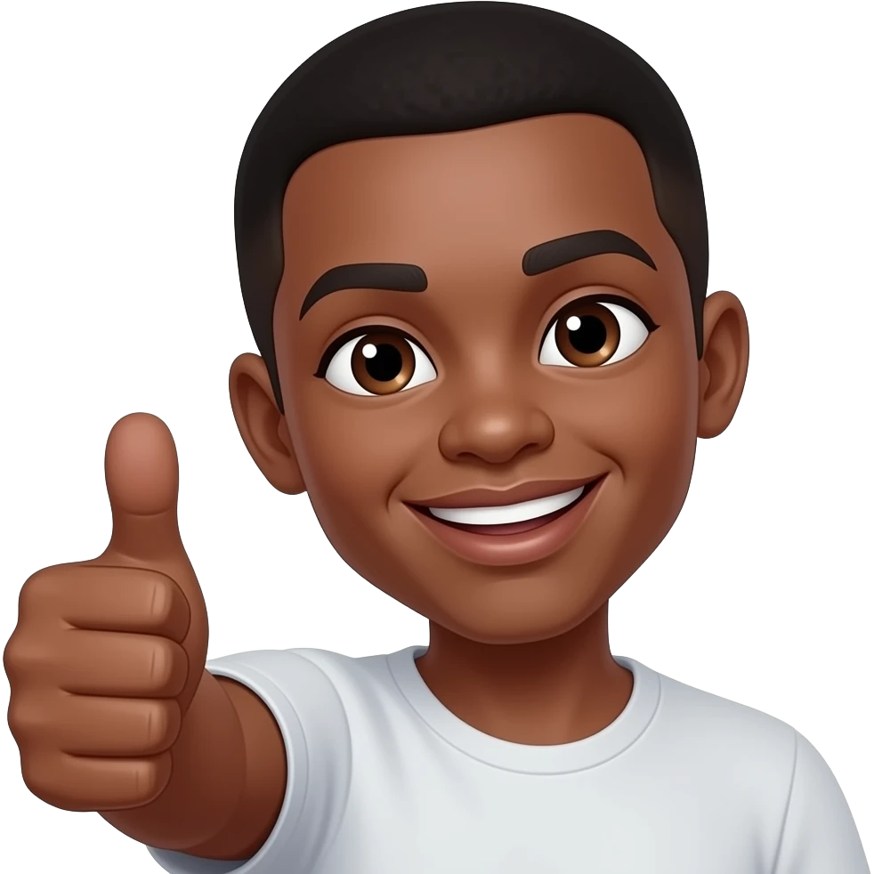 African american thumbs up with pink fingernails using onthe hand emoji