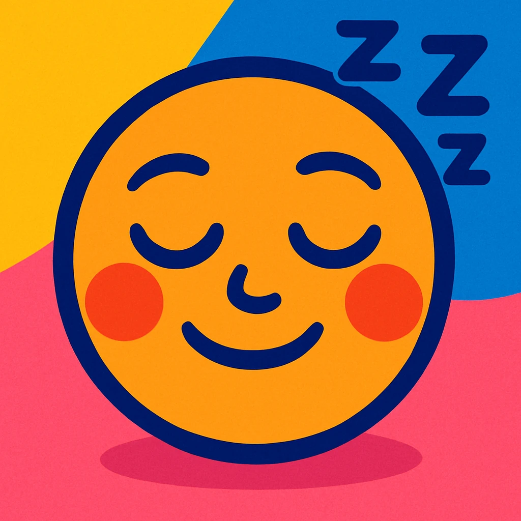 sleeping face vibrant toon style illustration emoji