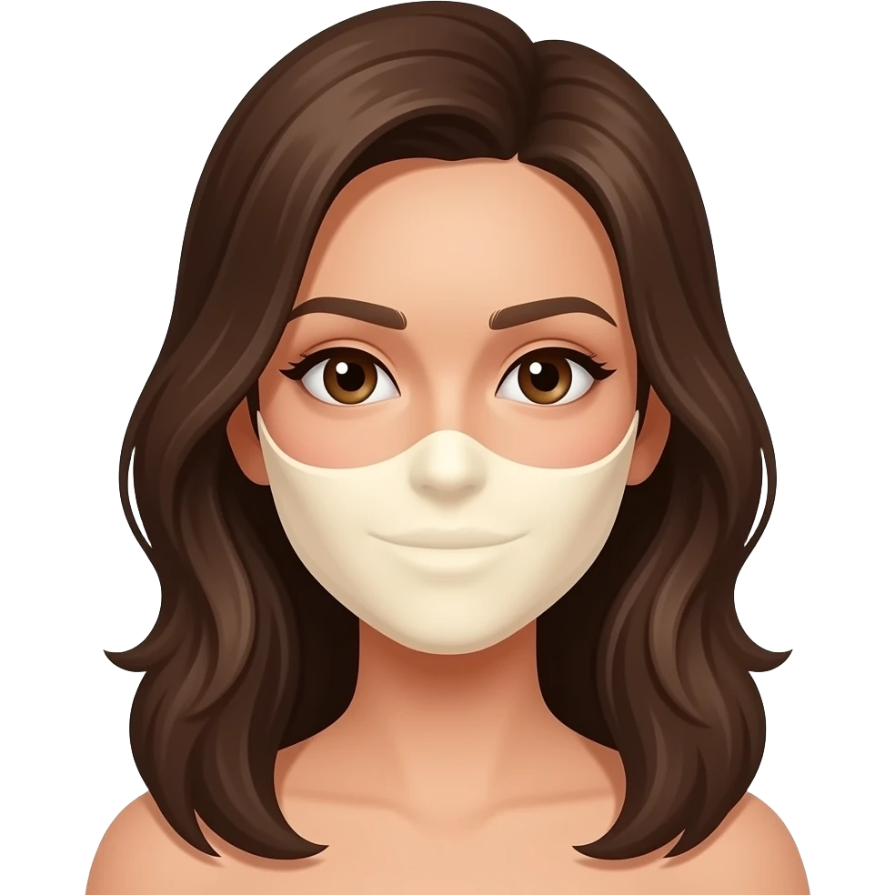 Cream all over female mouth and face emoji