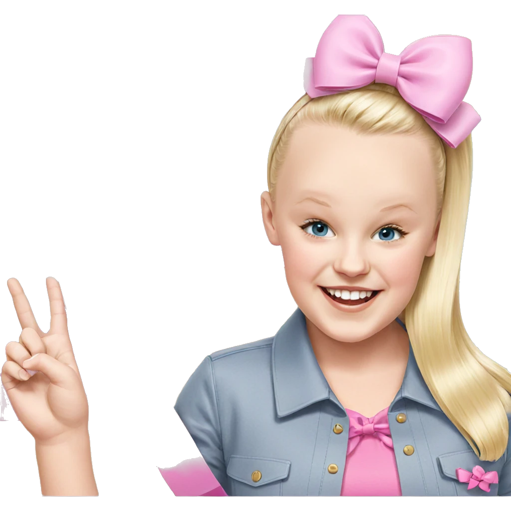 blonde girl with bow smile emoji