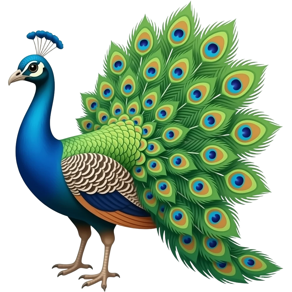 Indian peafowl emoji