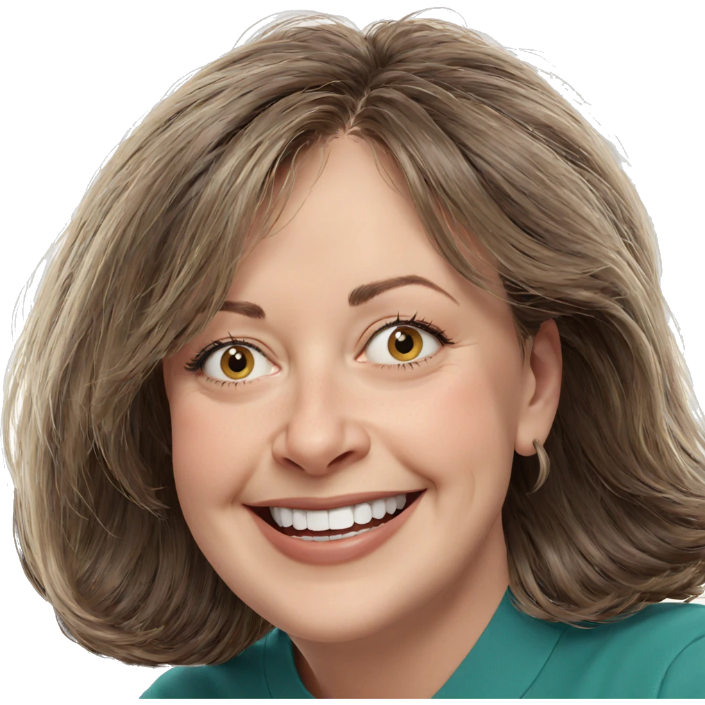 smiling girl with brown hair emoji