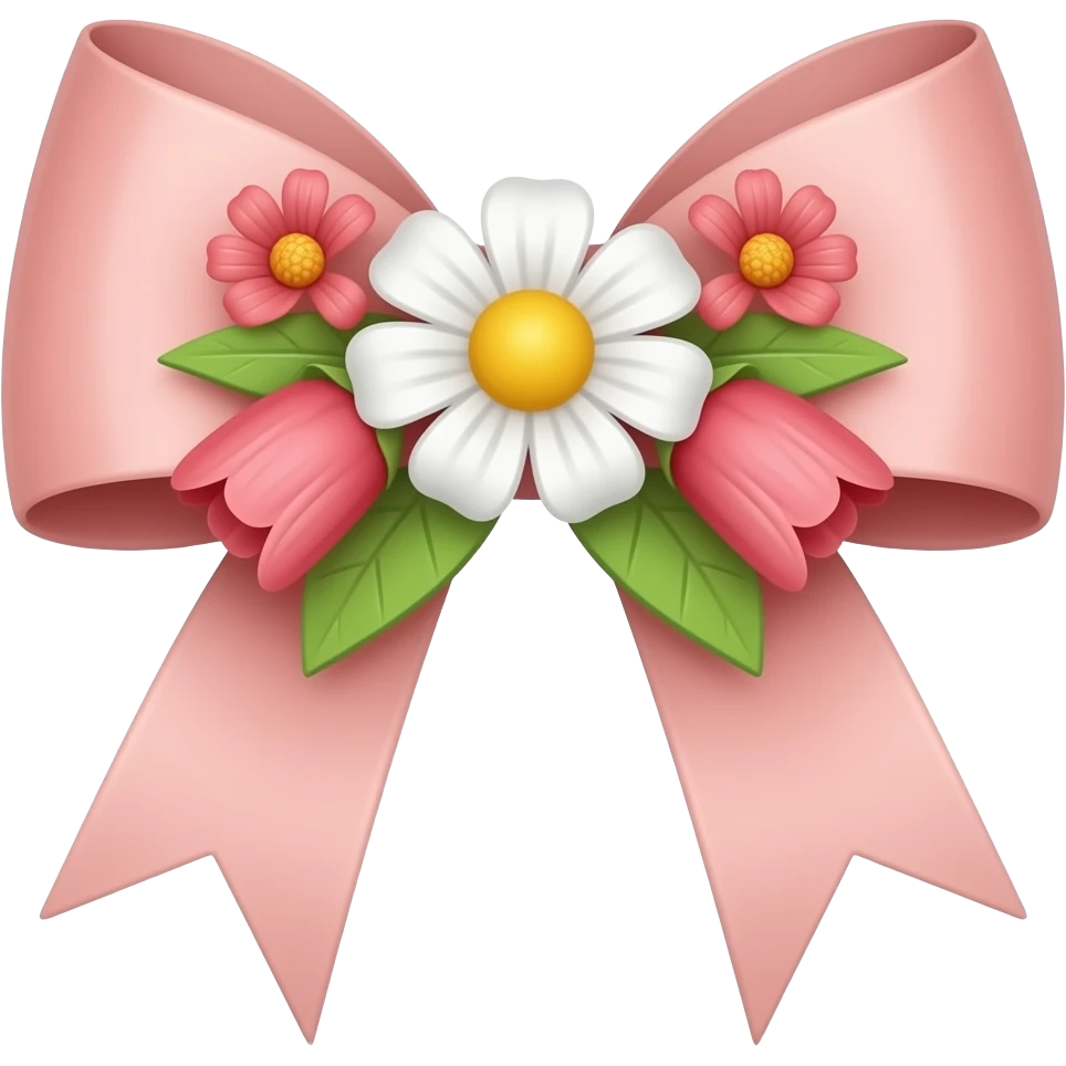Find the bow and flowers emoji