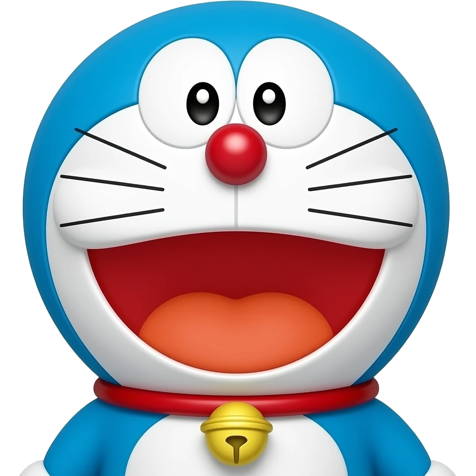 Hi ashishh  Doraemon ke upar yah text karo emoji