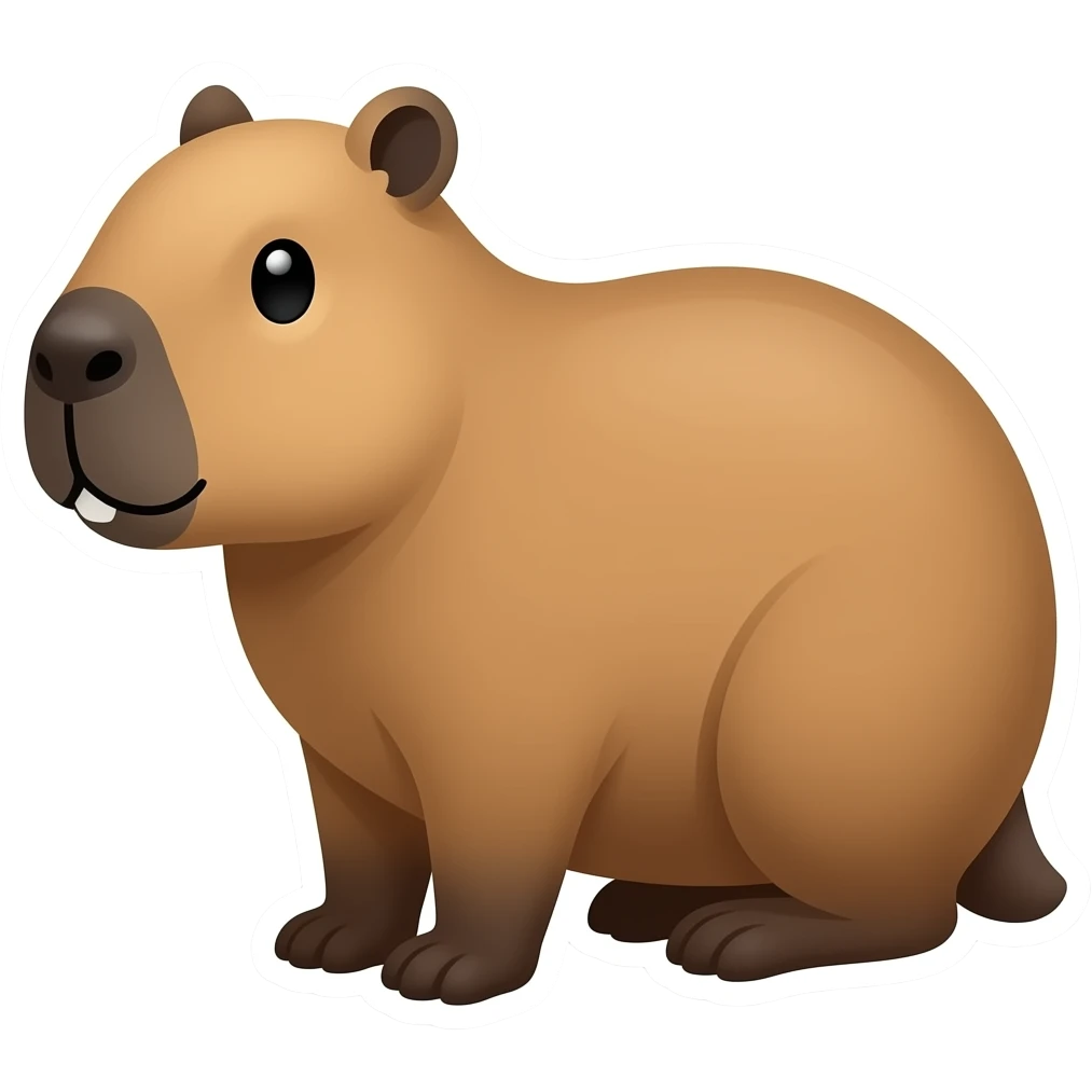 Capybara sticker emoji