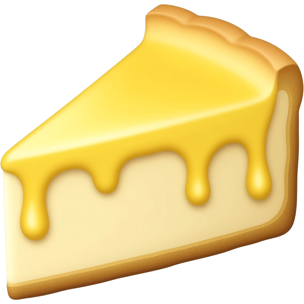 cheesecake with Yellow icing emoji