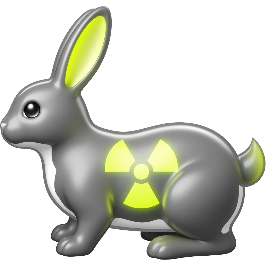 Radioactive rabbit tail emoji