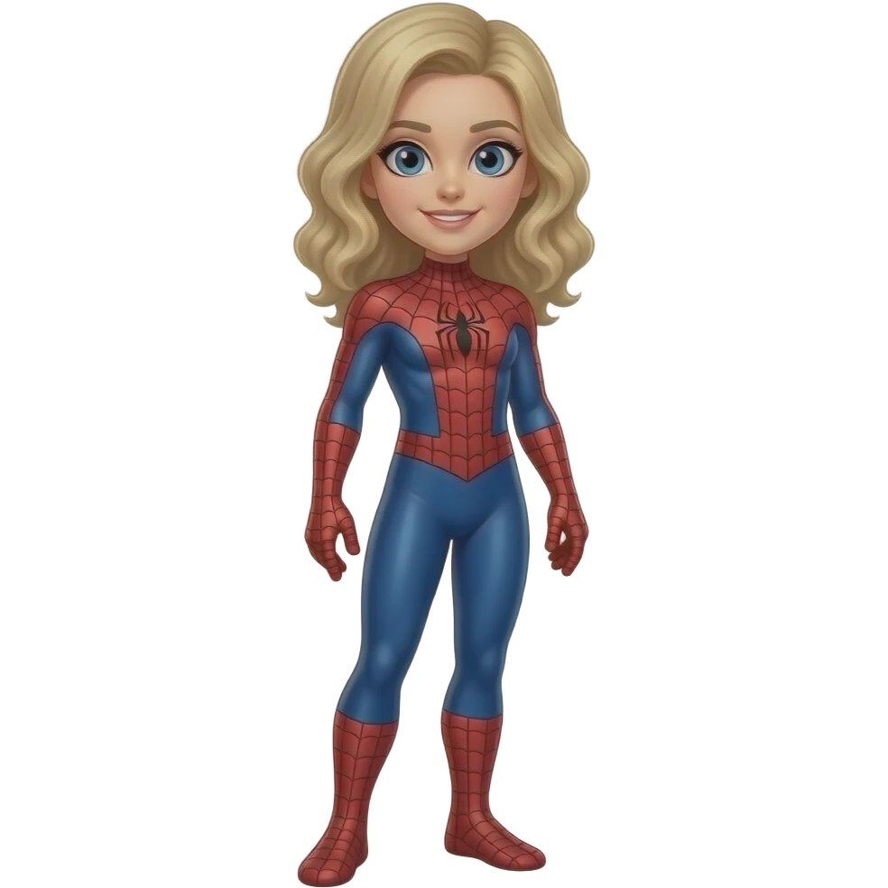 full standing spider gwen in spiderman suit emoji