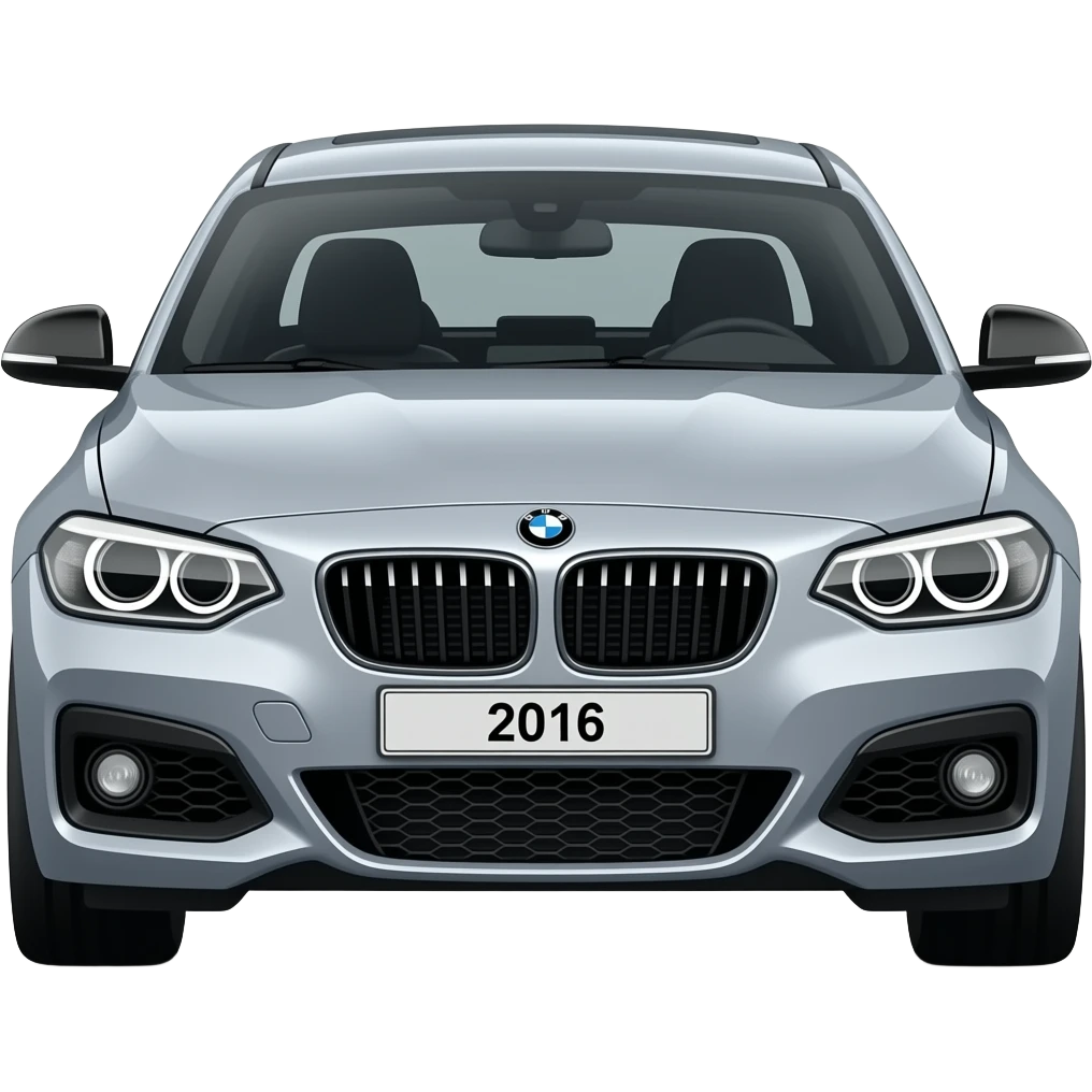 2016 bmw f20 lci color is light gray rims wheels kidneys are black i want to photo to front emoji