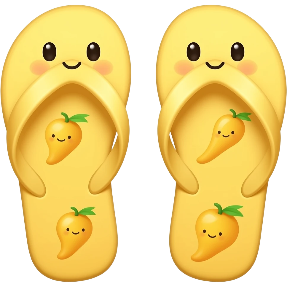 Kawaii mango chancleta emoji