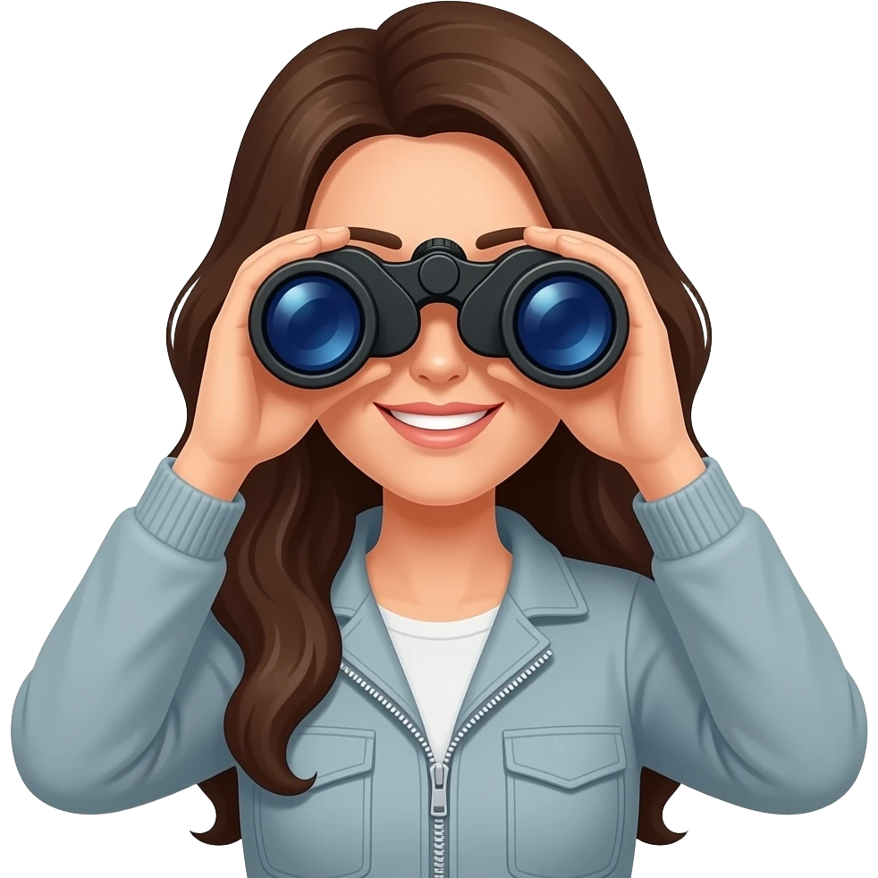 Woman with binoculars emoji