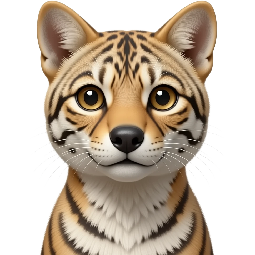 sable, portrait, front face + neck, realistic emoji