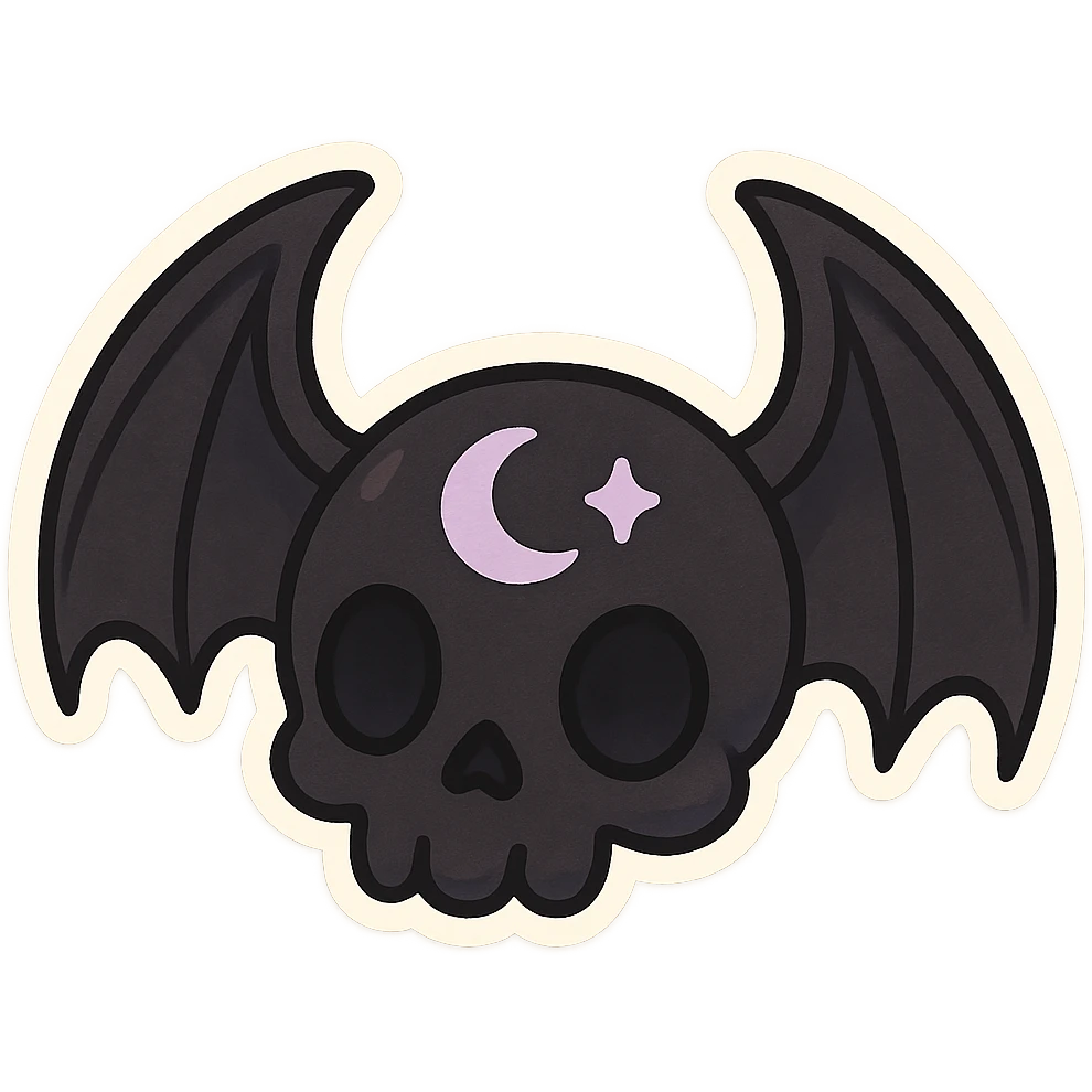 pastel goth black object emoji