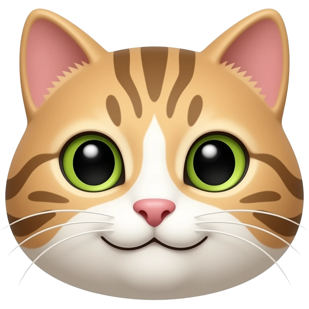 Slightly smiling cat face emoji