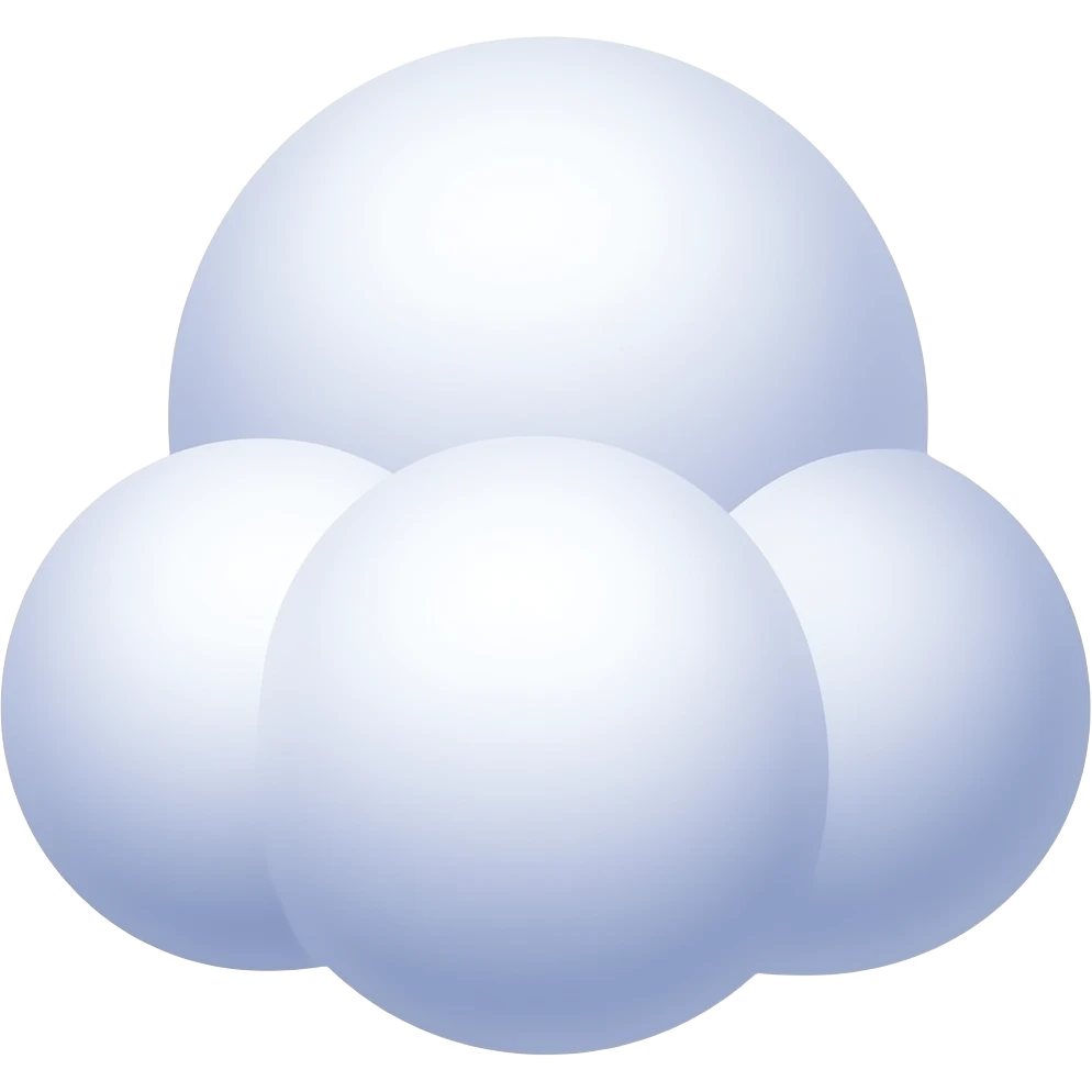 (VERY LIGHT ALMOST WHITE) light light pastel purple and light light pastel blue cloud emoji