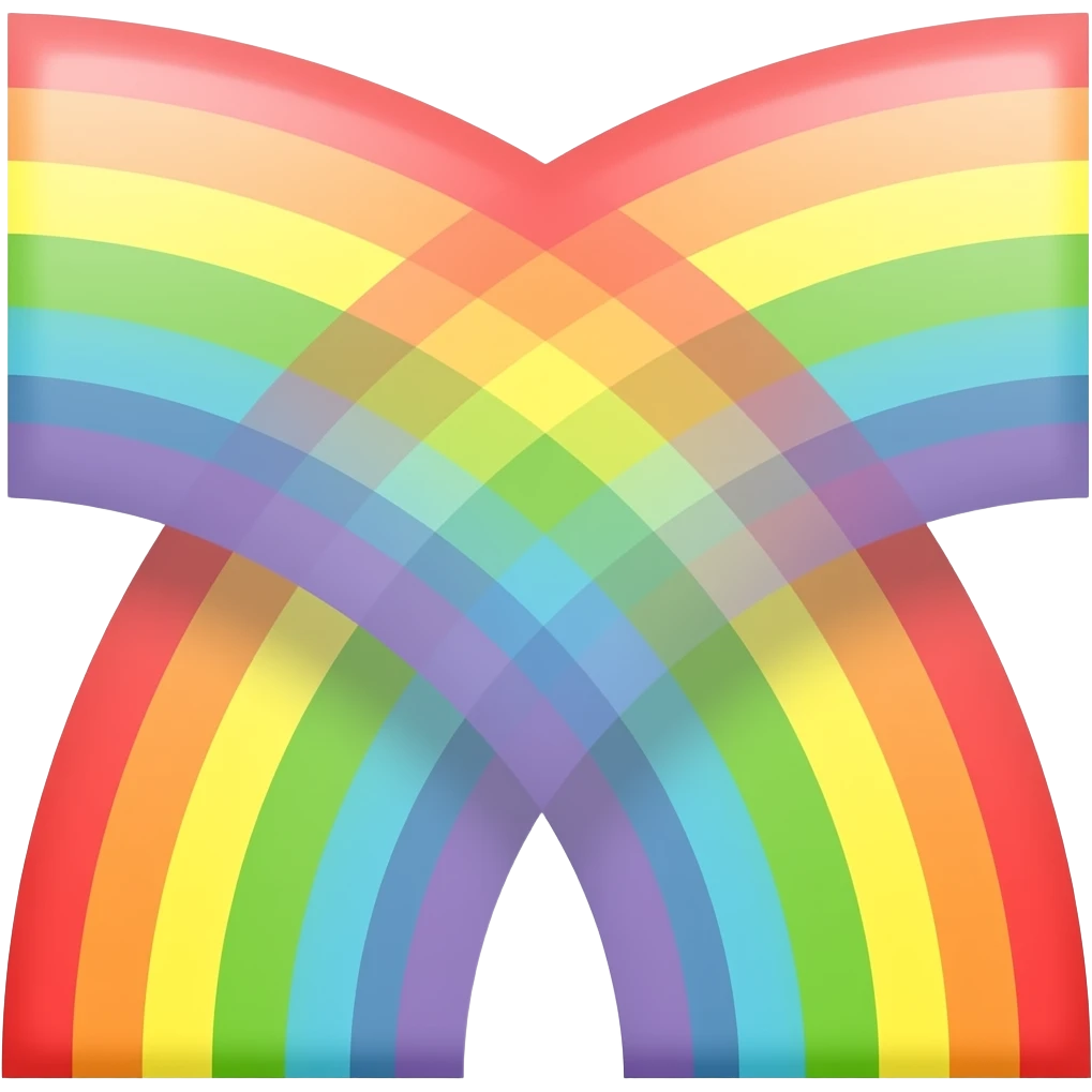 Gray rainbow left half emoji