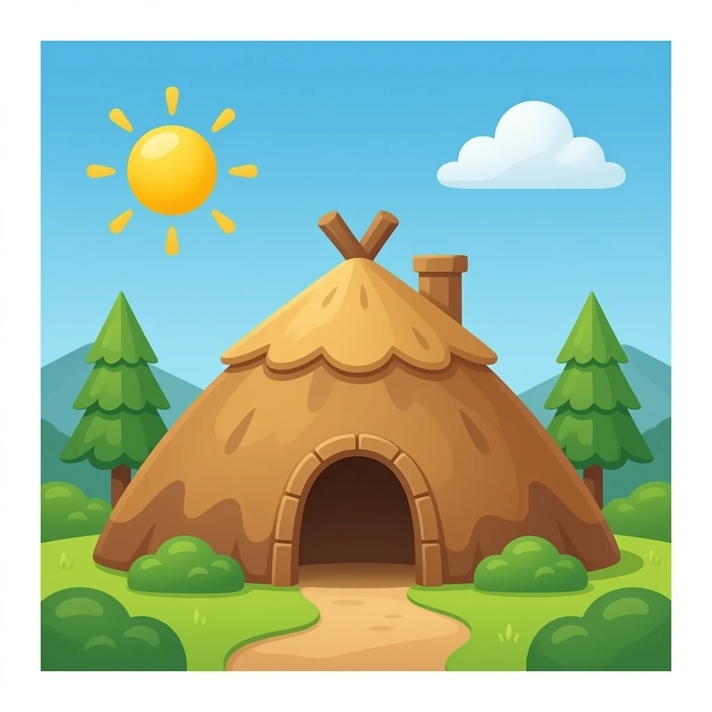 A nut inside a hut emoji