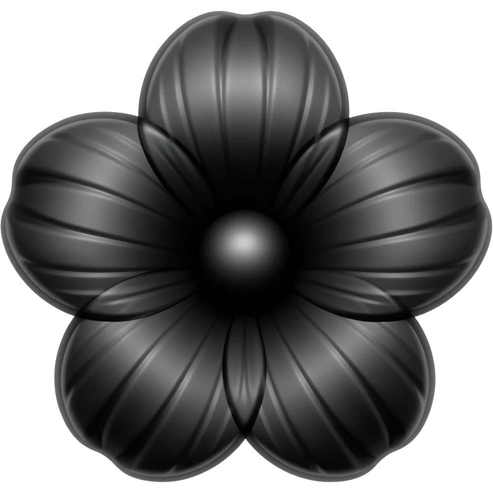 black flower emoji