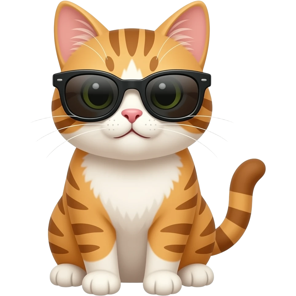 Cat wearing sunglasses emoji