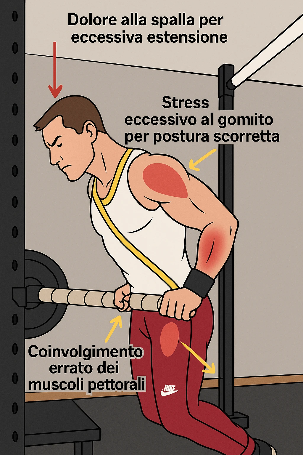 Dolore nel dip per errori di tecnica, facciamo capire bene i dolori in italiano emoji