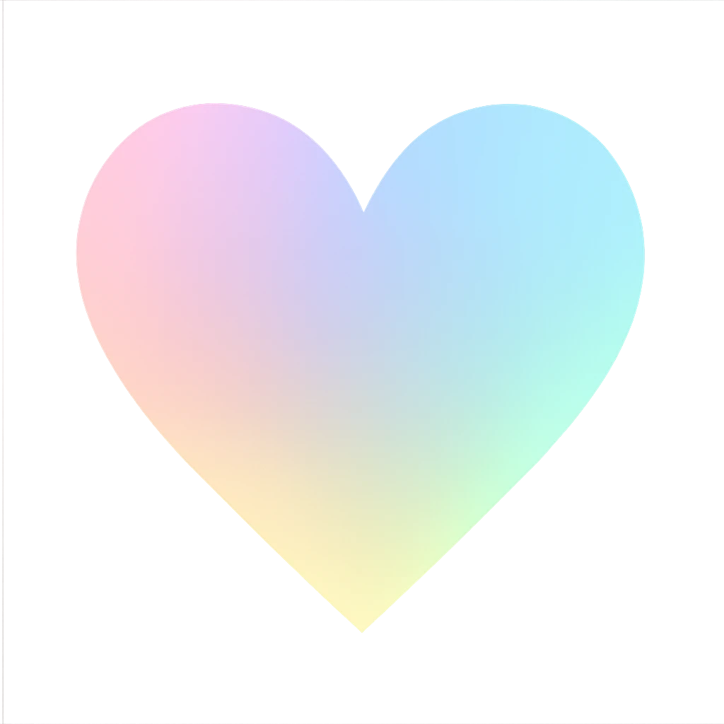 heart with a soft pastel gradient emoji