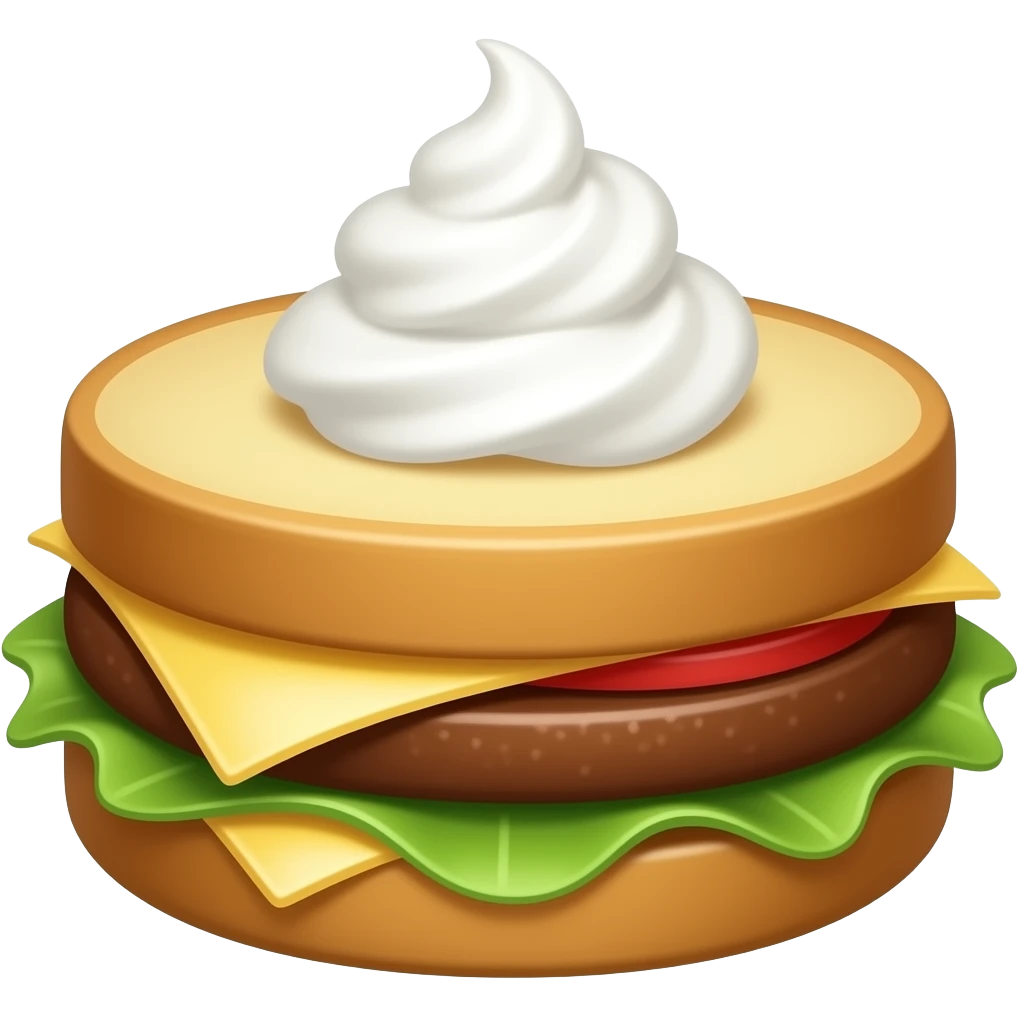 sandwich with whipped cream emoji