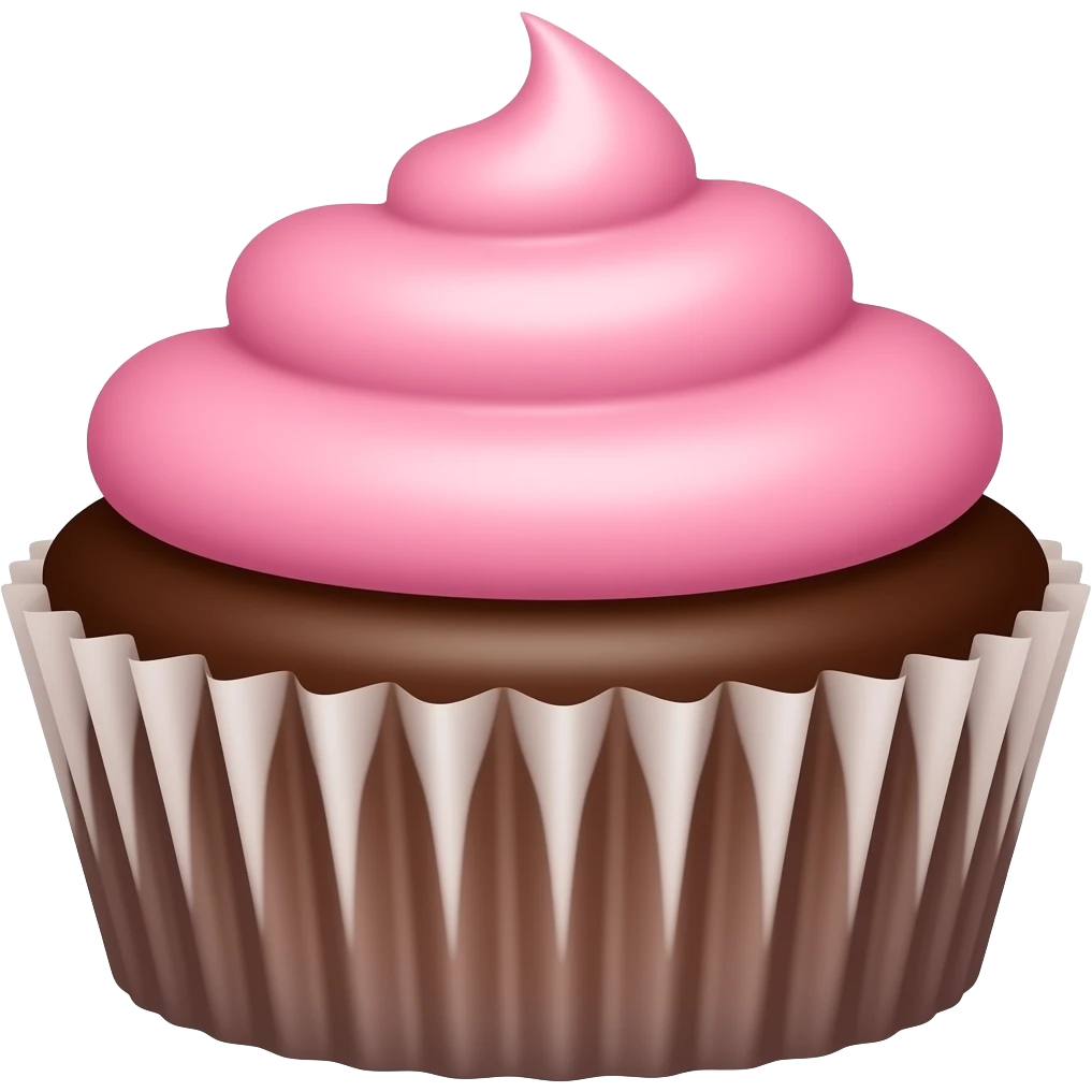 Cupcake with pink icing emoji