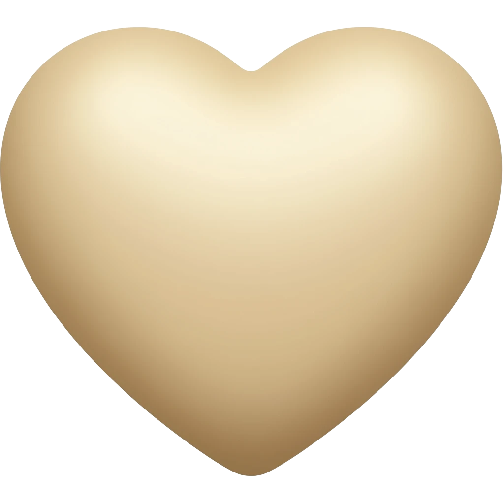 Beige heart emoji emoji