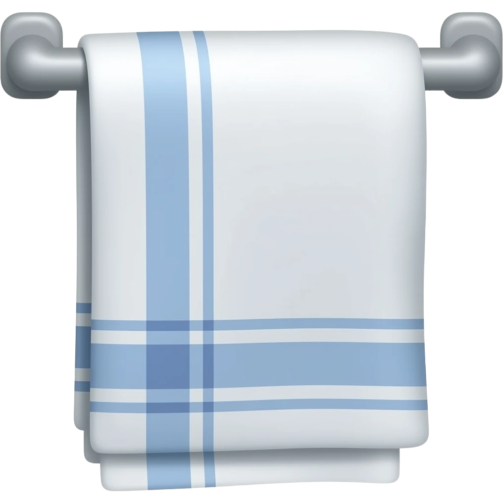 Towel hanging on a holder emoji
