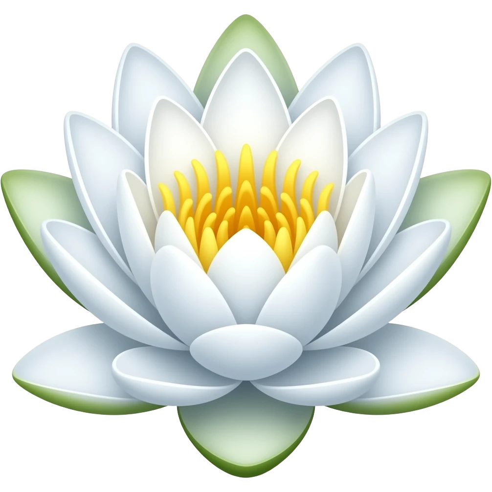white water lily emoji