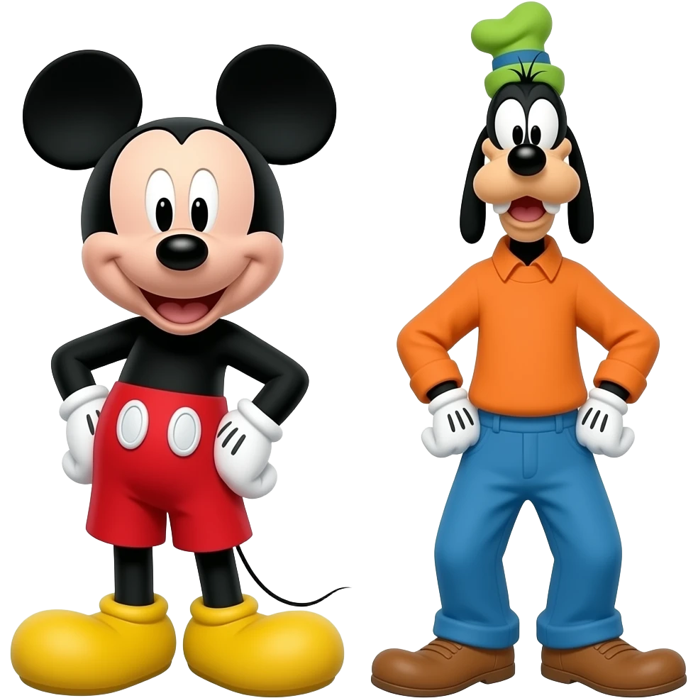 Mickey Mouse Full Body and Goofy Goof Full Body emoji