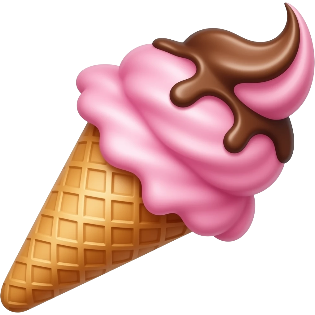 Pink brown icecream emoji