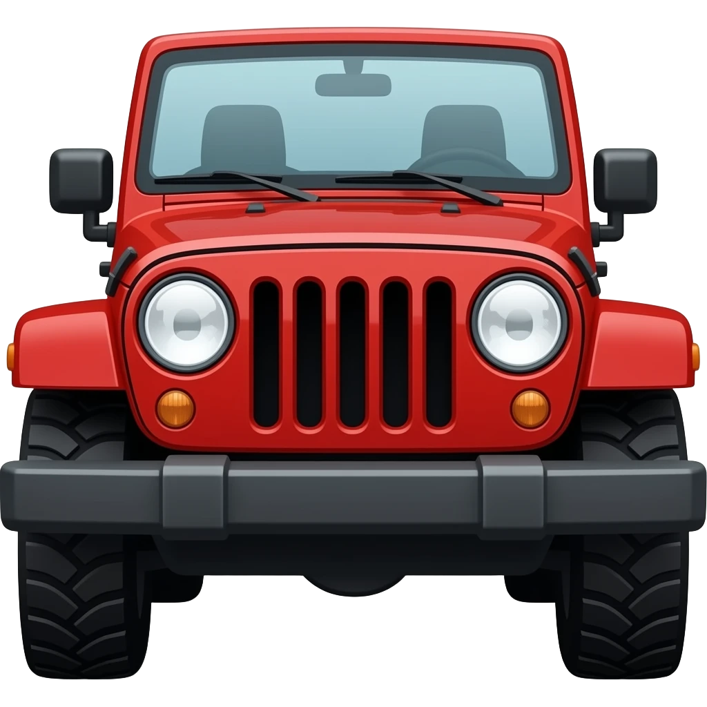 a red jeep cartoon emoji