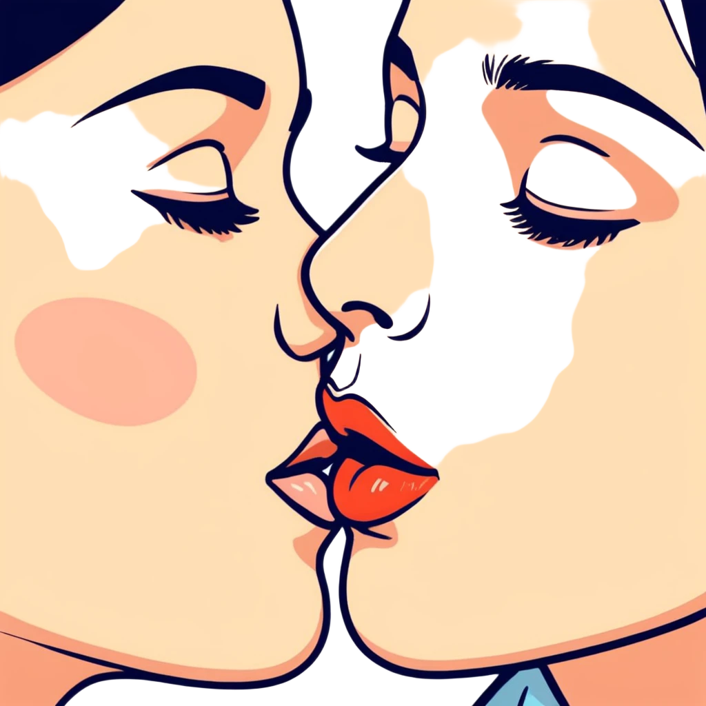 Kiss on the cheek emoji