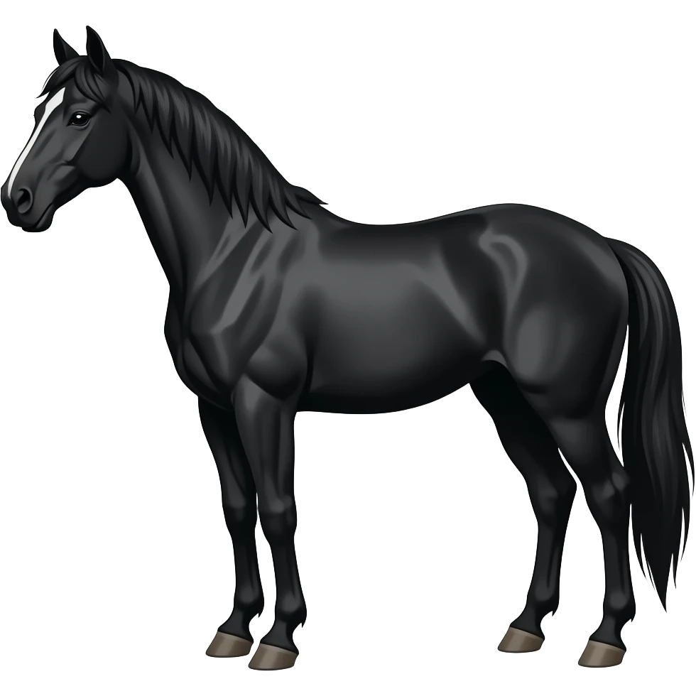 Black horse 🐎 emoji