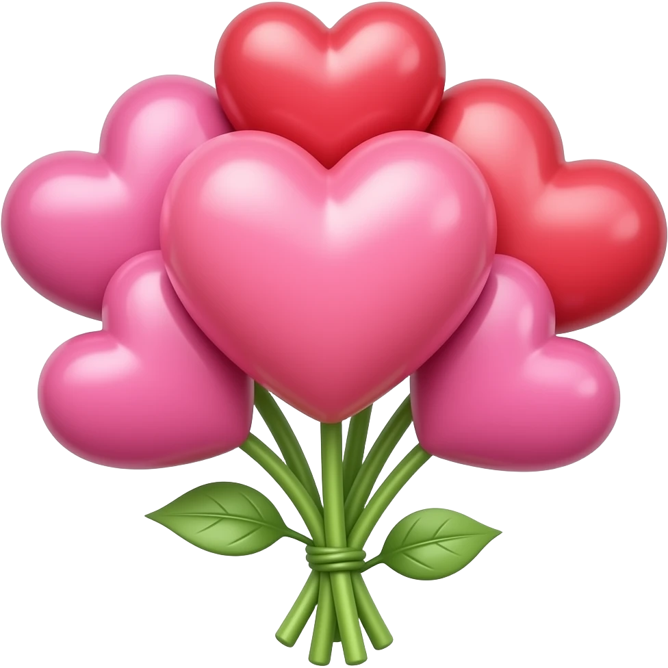 a spring of love hearts emoji