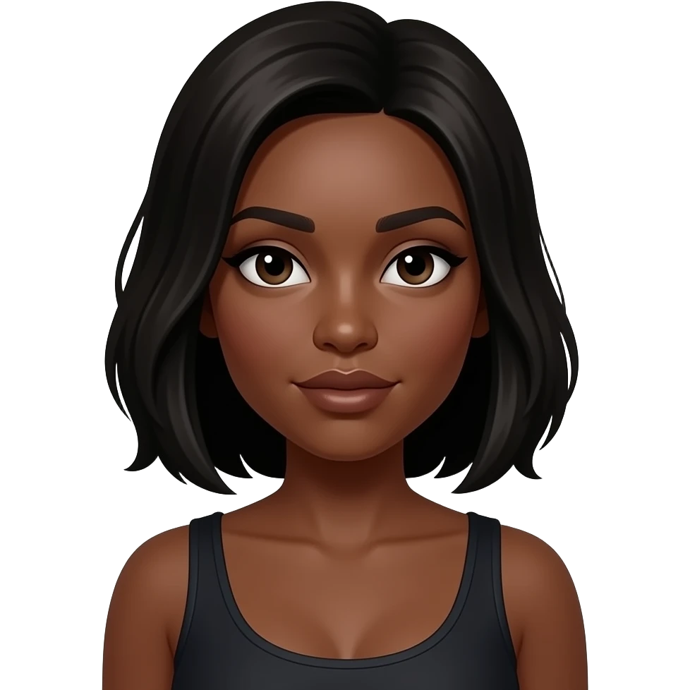submissive midtone black woman emoji