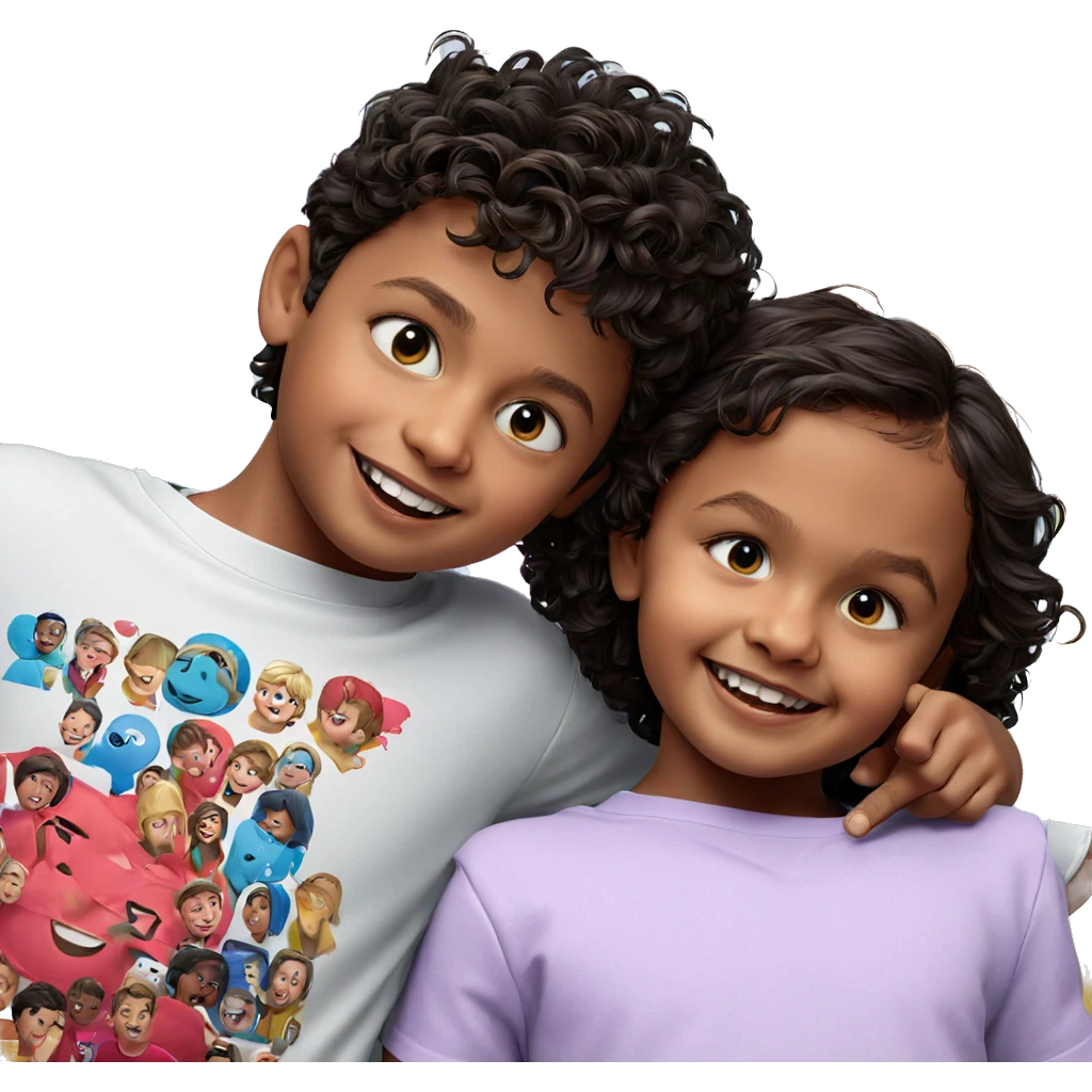 boys sharing a happy moment emoji