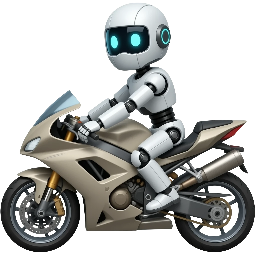 Robot motorcycle emoji
